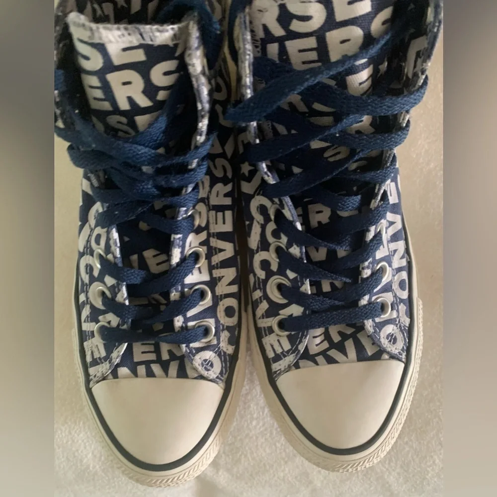 Converse Chuck Taylor All Star High Tops Logo Print 163952C Womens 9 Mens 7 - Picture 5 of 10